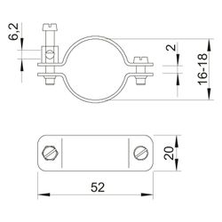 OBO Bettermann Erdungsschelle 942 18, 16-18mm, Kupfer, vernickelt... OBO-5038057 4012195384670 (Abb. 1)