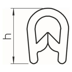 OBO Bettermann Kantenschutzband KSB 2 PVC, 10m 6,5x10mm, Kunststoff, schwarz... OBO-6072909 4012196295395 (Abb. 1)