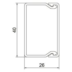 OBO Bettermann Wand- und Deckenkanal WDK25040RW, 25x40x2000mm, PVC, Weiß... OBO-6191061 4012196794232 (Abb. 1)