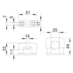 OBO Bettermann SOM-Schelle 3081, 15-25mm, Polystyrol, Lichtgrau RAL 7035... OBO-2124254 4012195196693 (Abb. 1)