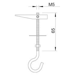 OBO Bettermann Kippdübel 455 M5x65, 13mm Bohrlochdurchmesser, Stahl, Galvanisch verzinkt... OBO-3482057 4012195310754 (Abb. 1)