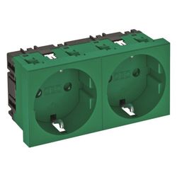 OBO Bettermann Schutzkontaktsteckdose STD-D0 MZGN2, 16A 250V, Kunststoff, Grün... OBO-6120026 4012196047147 (Abb. 1)