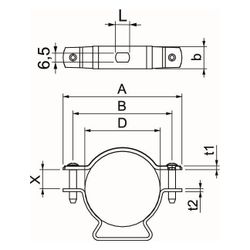 OBO Bettermann Abstandschelle ASL 733 53, 44-53mm, Stahl, feuerverzinkt... OBO-1362734 4012196600007 (Abb. 1)