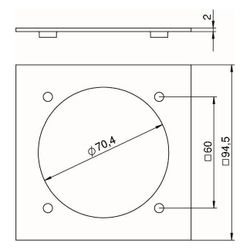 OBO Bettermann Abdeckplatte VH-P3, 95x95mm, Polyamid, Rapsgelb... OBO-6109838 4012195125310 (Abb. 1)