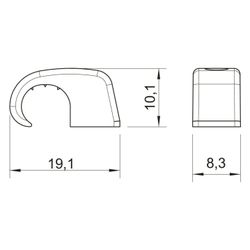 OBO Bettermann Haft-Clip 4040 SP, 7-12mm, Polypropylen, Lichtgrau... OBO-2214881 4012195599838 (Abb. 1)