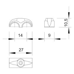 OBO Bettermann Doppel-ISO-Nagelschelle 3030 2, 7-11mm, Kunststoff, Lichtgrau... OBO-2213117 4012195213017 (Abb. 1)