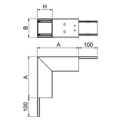 OBO Bettermann Außeneck PLM EC 0810 RW, 90 Grad, 220mm, 80mm, 100mm, 4 Seiten, Stahl, besc... OBO-7218044 4012197358372 (Abb. 1)