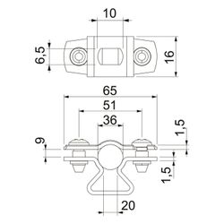 OBO Bettermann Abstandschelle ASL 733 36 G, 30-36mm, Stahl, Galvanisch verzinkt... OBO-1362776 4012196600090 (Abb. 1)