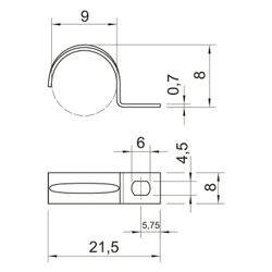 OBO Bettermann Befestigungsschelle 604 9mm, 9mm, Stahl, galvanisch verzinkt... OBO-1003097 4012195001157 (Abb. 1)