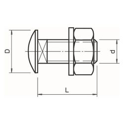 OBO Bettermann Flachrundschraube FRS M8x20, M8, Stahl, Zink... OBO-6406971 4012196201310 (Abb. 1)