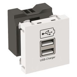 OBO Bettermann USB-Ladegerät MTG-2UC2.1, 45x45x45mm, IP20, Reinweiß... OBO-6105300 4012196594603 (Abb. 1)