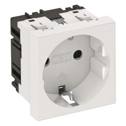 OBO Bettermann Schutzkontaktsteckdose STD-D0 RW1, 16A 250V, Kunststoff, Reinweiß... OBO-6120008 4012196046966 (Abb. 1)