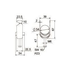 OBO Bettermann Bügelschelle 2056 BS-H1-K-34 FT, 28-34mm, Stahl, feuerverzinkt... OBO-1186229 4012196847112 (Abb. 1)