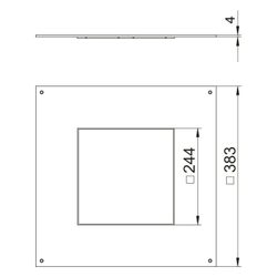 OBO Bettermann Montagedeckel DUG 350-3 9, 383x383x4mm, Stahl, FS... OBO-7400513 4012195431435 (Abb. 1)