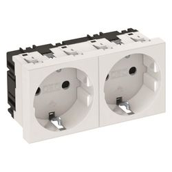 OBO Bettermann Schutzkontaktsteckdose Modul 45 STD-D0 RW2, 250V 16A, Kunststoff, Reinweiß... OBO-6120022 4012196047109 (Abb. 1)