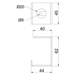 OBO Bettermann Kabelbügel PLM CB 0810 FS, 44x45x62mm... OBO-7218148 4012197310455 (Abb. 1)