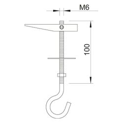 OBO Bettermann Kippdübel 454 M6x100, 16mm Bohrlochdurchmesser, Stahl, galvanisch verzinkt... OBO-3482030 4012195310693 (Abb. 1)