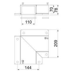 OBO Bettermann Flachwinkel BSKM-FW 0711, 70x110mm, 90 Grad, Stahl, bandverzinkt... OBO-7216330 4012195917281 (Abb. 1)