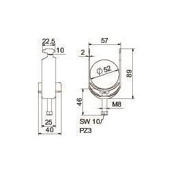 OBO Bettermann Bügelschelle 2056 BS-H1-K-52 FT, 46-52mm, Stahl, feuerverzinkt... OBO-1186249 4012196847242 (Abb. 1)