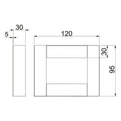 OBO Bettermann Endstück BSK-E090506, 95x120mm, Glasfaser-Leichtbeton, Grau... OBO-7215250 4012195430360 (Abb. 1)