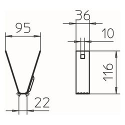 OBO Bettermann Trapezbefestigung TPB 100, 100x116x36mm, Stahl, Zink... OBO-6357506 4012195523666 (Abb. 1)