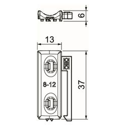 OBO Bettermann Universal-Gegenwanne 2058UW 12 LGR, 8-12mm, Polypropylen, Lichtgrau... OBO-1198012 4012196636129 (Abb. 1)