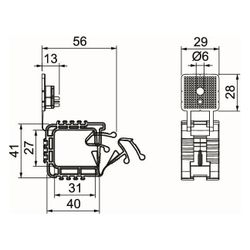 OBO Bettermann Grip-Sammelhalterung 2031 10, 10x NYM 3x1,5, Kunststoff, Grau... OBO-2205380 4012196773572 (Abb. 1)