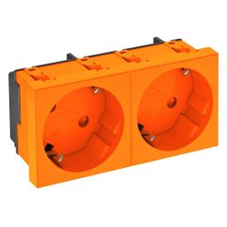 OBO Bettermann Schutzkontakt-Steckdose STD-D3S ROR2 33 Grad 2-fach, 16A 250V, Kunststoff, ... OBO-6120105 4012197255879 (Abb. 1)