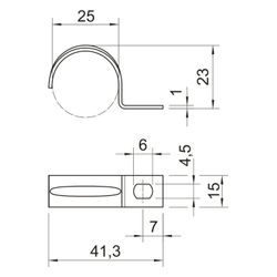 OBO Bettermann Befestigungsschelle 604 einlappig, 25mm, Stahl, galvanisch verzinkt... OBO-1003259 4012195566892 (Abb. 1)