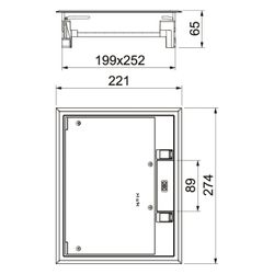 OBO Bettermann Geräteeinsatz GES6-2U10T, 274x221x66mm, Kunststoff, Grau... OBO-7405321 4012195883616 (Abb. 1)