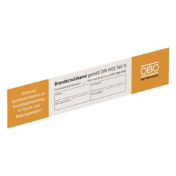 OBO Bettermann Kennzeichnungsschild KS-K DE, 43mm, PVC, Weiß... OBO-7214734 4012196591398 (Abb. 1)