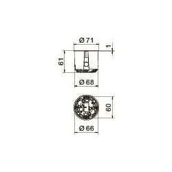OBO Bettermann Hohlwand-Gerätedose HG 61, 68mm, 61mm, Kunststoff, orange... OBO-2003804 4012196687084 (Abb. 1)