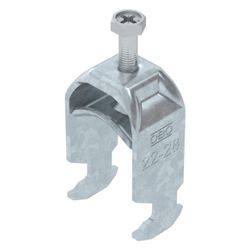 OBO Bettermann Bügelschelle 2056 BS-H1-M-28, Spannbereich 22-28mm, Stahl, feuerverzinkt... OBO-1186022 4012196848614 (Abb. 1)