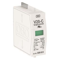 OBO Bettermann Überspannungsableiter V20-C 0-280, 280V 1 TE, 1,3 kV 20 kA 40 kA... OBO-5099609 4012195396918 (Abb. 1)