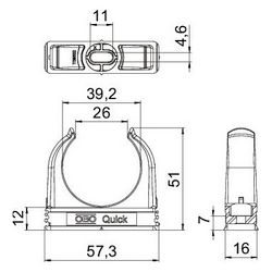 OBO Bettermann Quick-Schelle 2955 M40, M40, Polypropylen, Tiefschwarz, 2149575... OBO-2149575 4012195616511 (Abb. 1)
