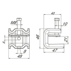OBO Bettermann Trägerklammer SSP 6-21 M8, 6-21mm, Stahl, feuerverzinkt... OBO-1486282 4012196342129 (Abb. 1)