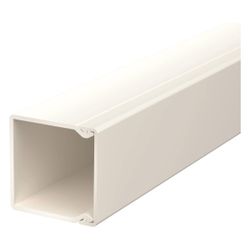 OBO Bettermann Leitungsführungskanal WDK 40x40x2000mm, Bodenlochung, PVC, Weiß... OBO-6191126 4012196363490 (Abb. 1)