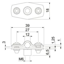 OBO Bettermann Abstandschelle ASG 732 12 G, 10-12mm, Stahl, Galvanisch verzinkt... OBO-1362412 4012196599622 (Abb. 1)