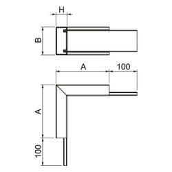 OBO Bettermann Inneneck PYROLINE Rapid PLM IC 0410 FS, 90 Grad, 190x40x100mm, Stahl, bandv... OBO-7218050 4012197332075 (Abb. 1)