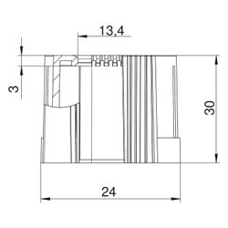 OBO Bettermann Rohrendtülle 129 TB M20, Steck, Polyethylen, Grau... OBO-2047831 4012196332250 (Abb. 1)