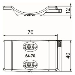 OBO Bettermann Gegenwanne 2058UW 70 LGR, 64-70mm, Polypropylen, Lichtgrau... OBO-1198070 4012196636242 (Abb. 1)
