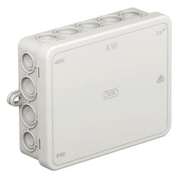 OBO Bettermann Kabelabzweigkasten A 18, 125x100x40mm, Kunststoff, Lichtgrau... OBO-2000410 4012195917137 (Abb. 1)