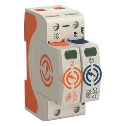 OBO Bettermann Überspannungsableiter V20 V20-1+NPE-280, 280V, 20kA, 2TE, IP20... OBO-5095251 4012196161140 (Abb. 1)