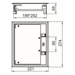 OBO Bettermann Geräteeinsatz GES6-2U10T, 274x221x66mm, Kunststoff, Grau... OBO-7405321 4012195883616 (Abb. 1)