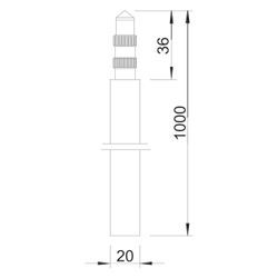 OBO Bettermann Staberder 219/20 ST, 1000mm, 20mm, feuerverzinkt, Stahl... OBO-5000742 4012195018049 (Abb. 1)