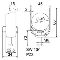 OBO Bettermann Bügelschelle 2056, 34-40mm, Stahl, feuerverzinkt, 1187232... OBO-1187232 4012196852833 (Abb. 1)