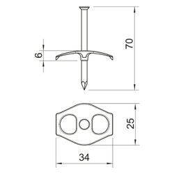 OBO Bettermann Nagelschelle 1996 70, 3,5x70mm, Polypropylen, Transparent... OBO-2222876 4012195509837 (Abb. 1)