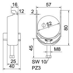 OBO Bettermann Bügelschelle 2056 BS-N1-K-52, 46-52mm, Stahl/Kunststoff, Tauchfeuerverzinkt... OBO-1187244 4012196852956 (Abb. 1)