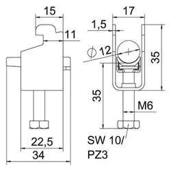 OBO Bettermann Bügelschelle 2056 BS-N1-K-12, 8-12mm, Stahl, feuerverzinkt, 1187202... OBO-1187202 4012196852758 (Abb. 1)