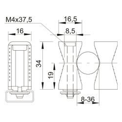 OBO Bettermann Reihenschelle 2051, 8-36mm, Polystyrol, Grau... OBO-2254034 4012195222194 (Abb. 1)